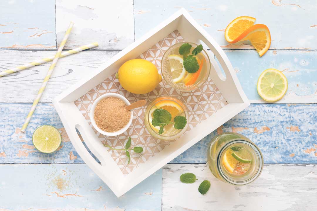 Limonade au citron et à la menthe