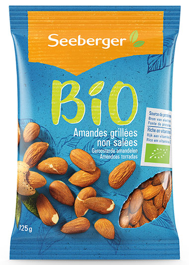 Bio Amandes grillées non salées de Seeberger, 125 g