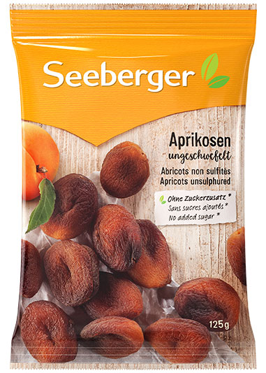 Aprikosen ungeschwefelt von Seeberger, 125 g