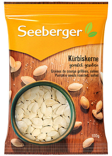 Kürbiskerne geröstet gesalzen von Seeberger, 100 g